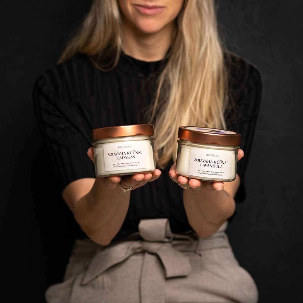 100% Natural Soy Wax Candle with Juniper Oil – Handmade & Eco-Friendly by BONOBO at www.brixbailey.com