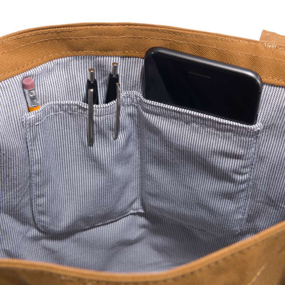 Vertical Open Tote Bag with Water Repellent Finish