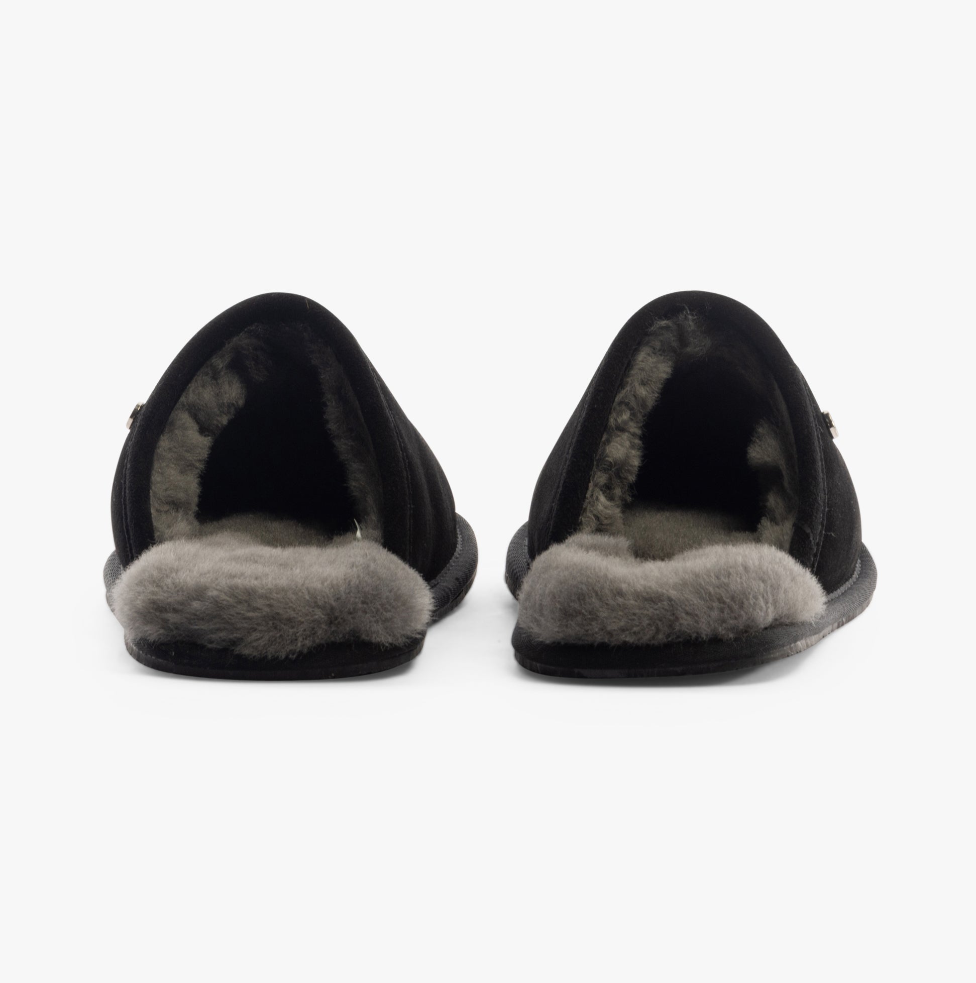HOS Sheepskin EDWIN Mens Slippers Black