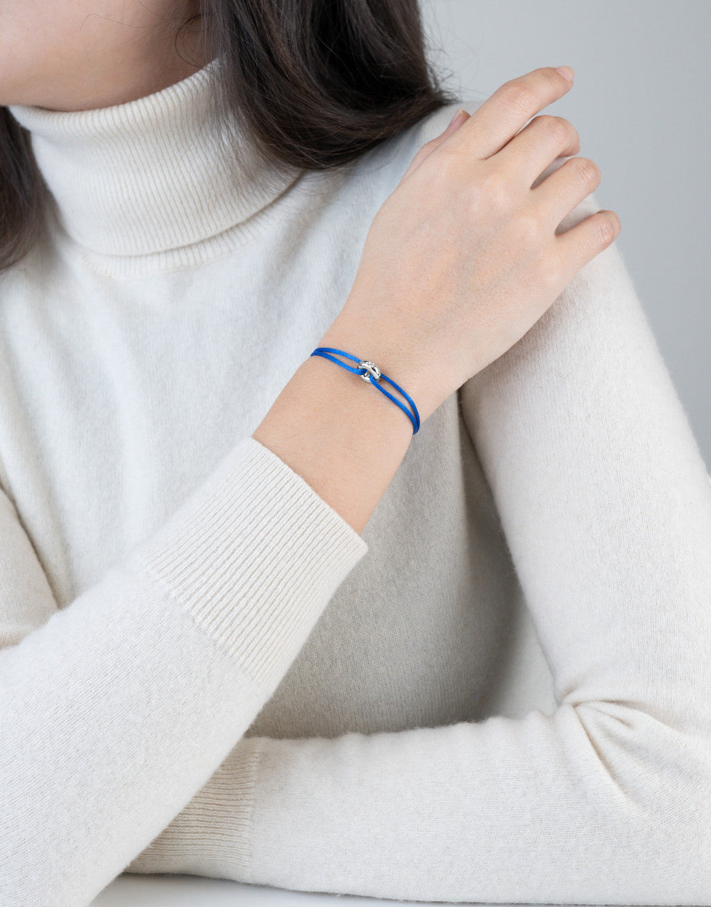 Mini Silver Soho Diamond Cord Bracelet