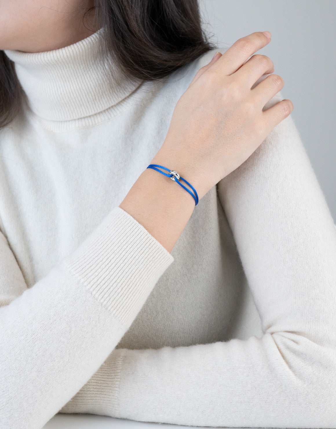 Mini Silver Soho Diamond Cord Bracelet