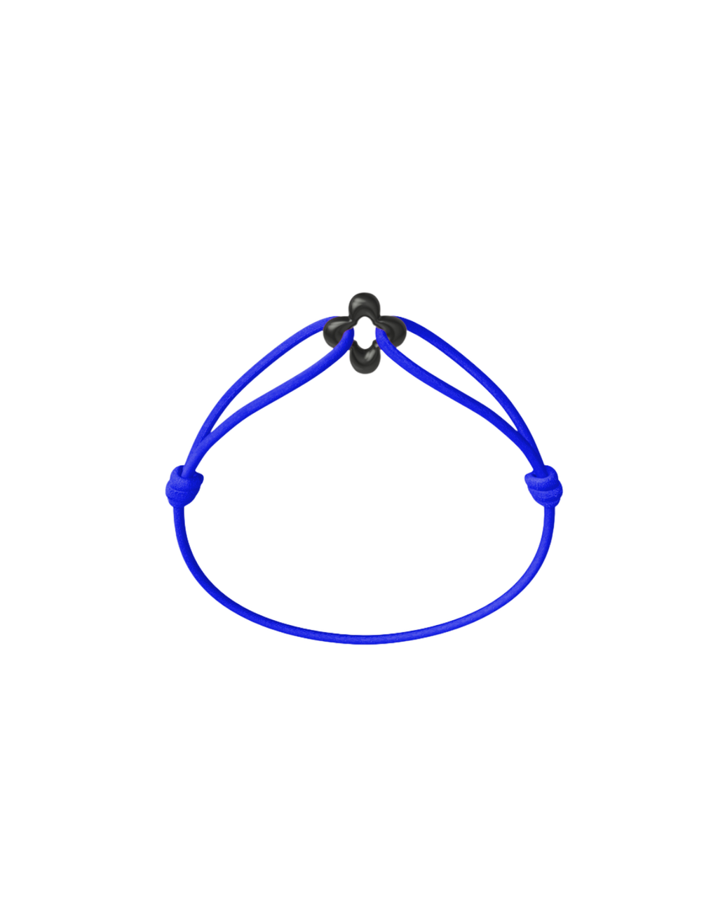 Mini Black Clover Cord Bracelet