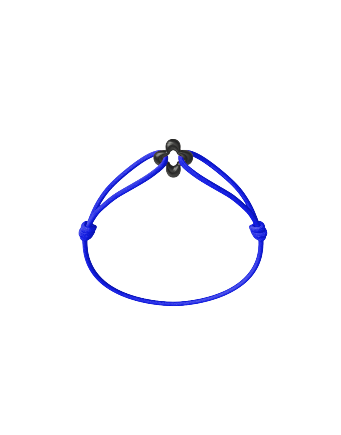 Mini Black Clover Cord Bracelet