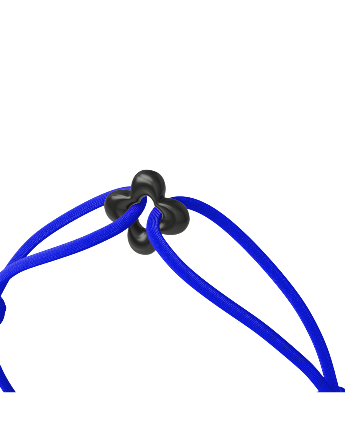 Mini Black Clover Cord Bracelet