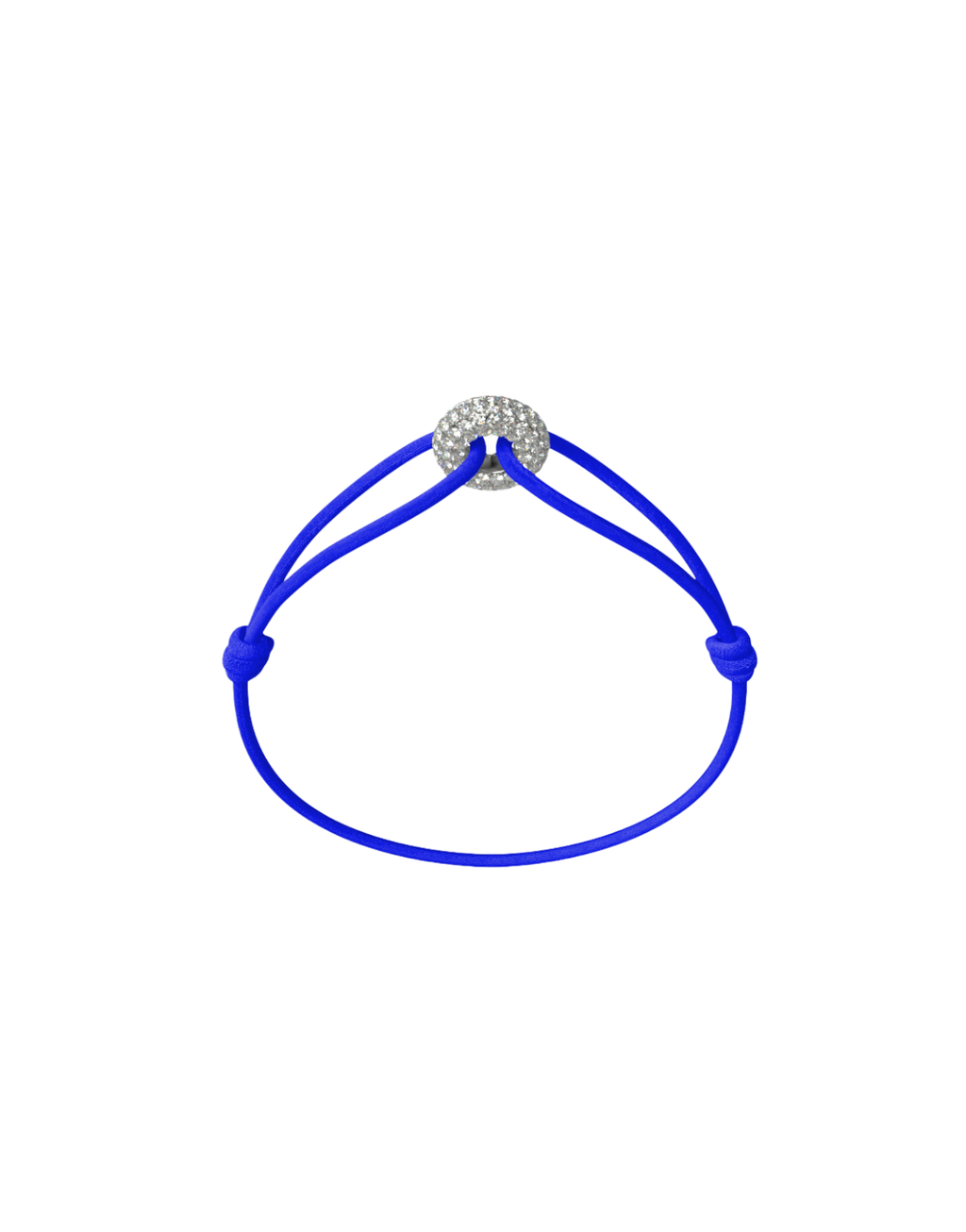 Mini Silver Soho Pavé Cord Bracelet