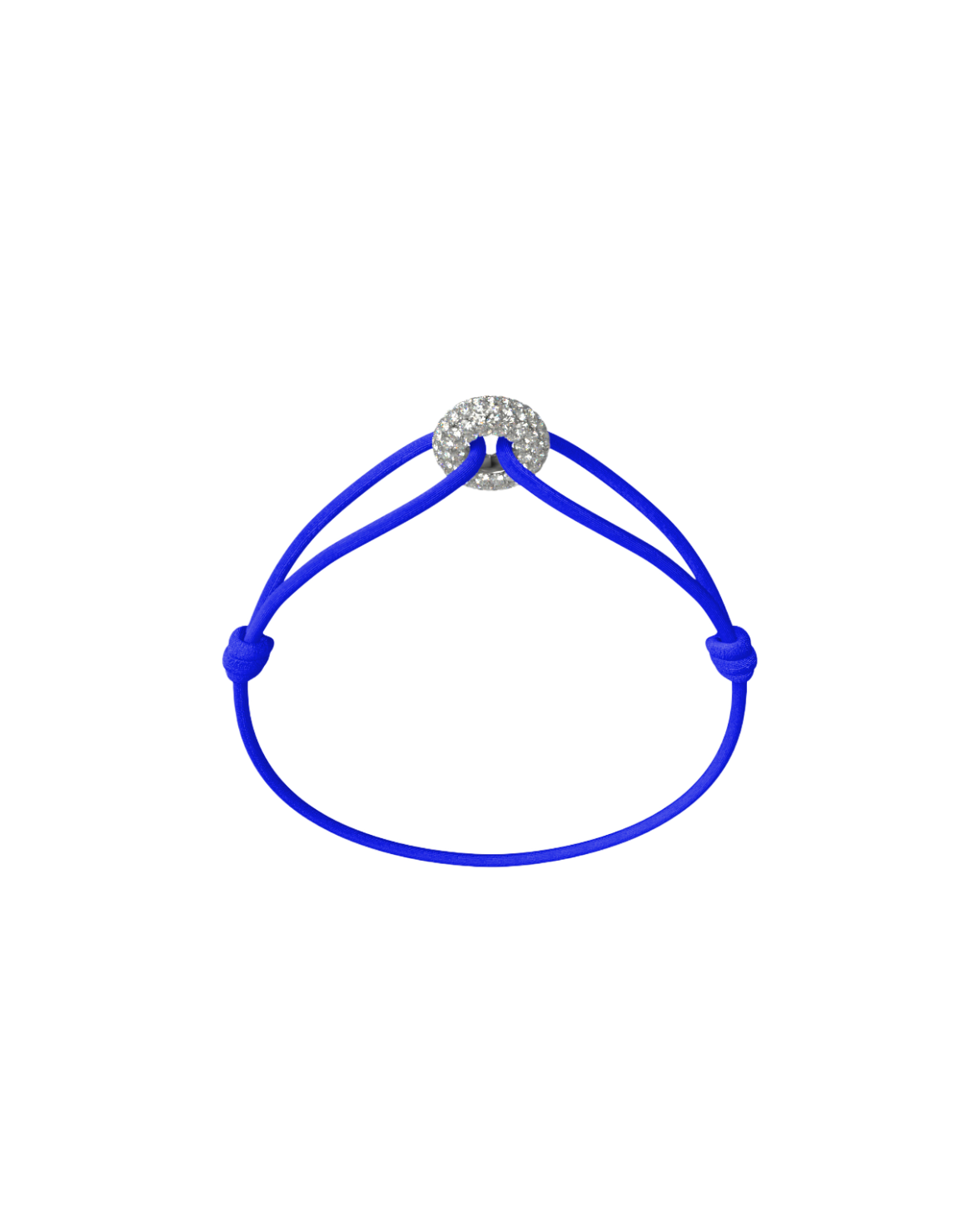 Mini Silver Soho Pavé Cord Bracelet