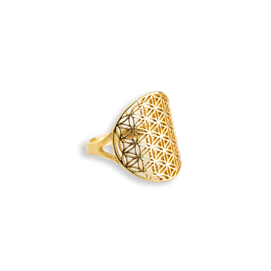 Flower of Life Ring – Hypoallergenic & Ethically Made Jewelry by New Vintage by Kriss at brixbailey.com