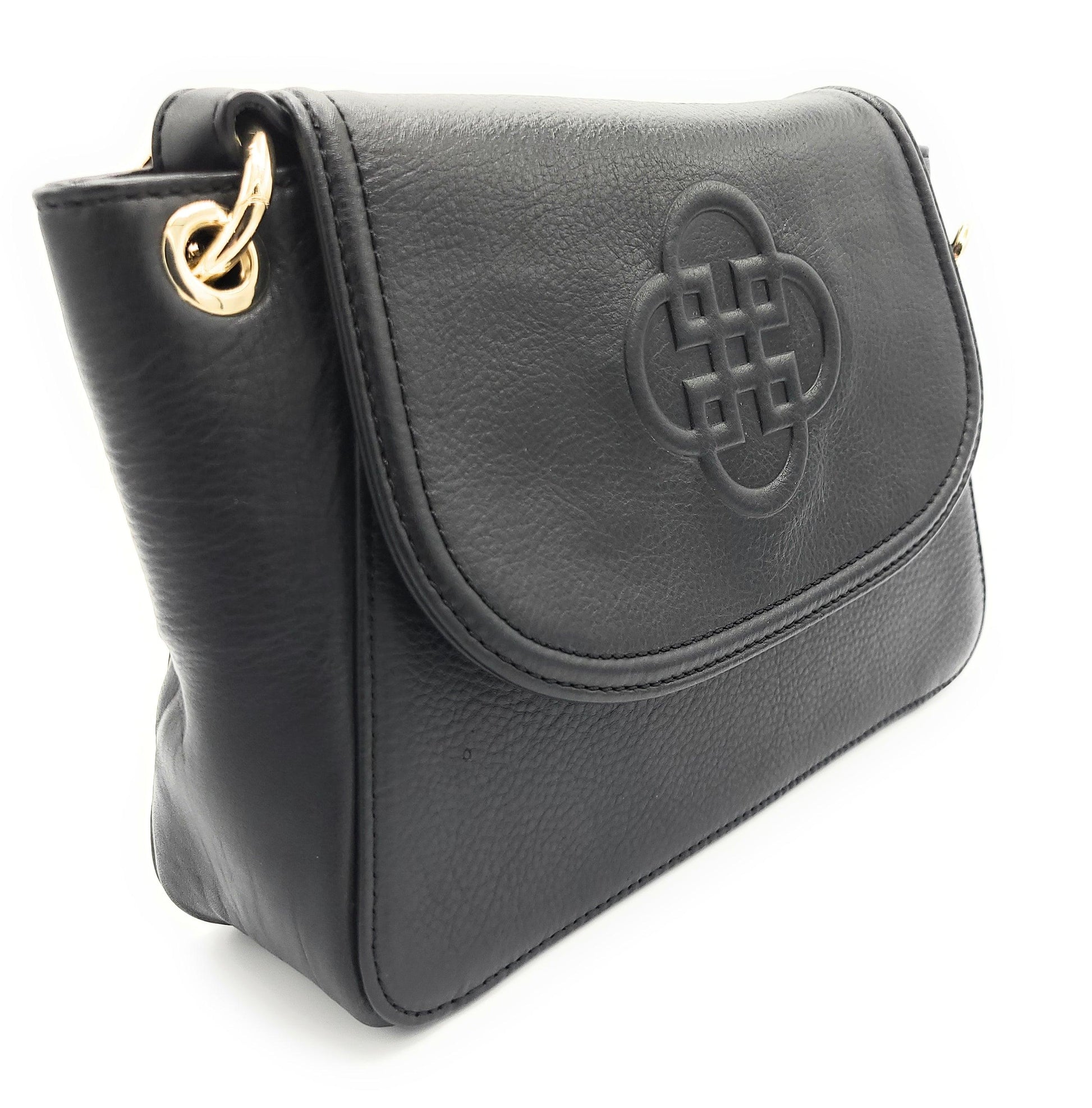 Emma Real Leather Designer Handbag with Ring Detail