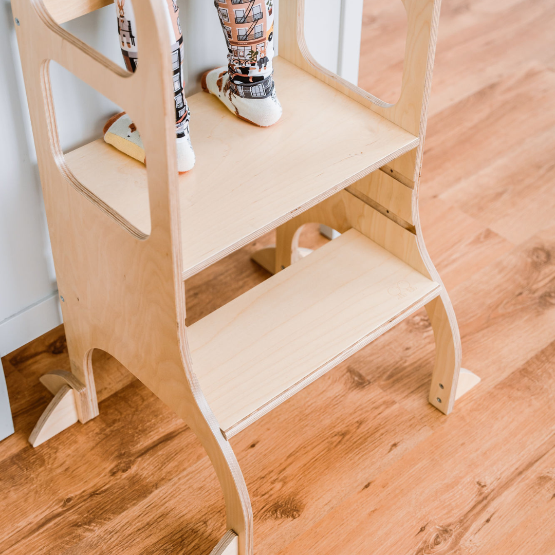 Montessori-Inspired Helper Tower for Active Kids - Enhance Learning & Independence by Ette Tete at www.brixbailey.com