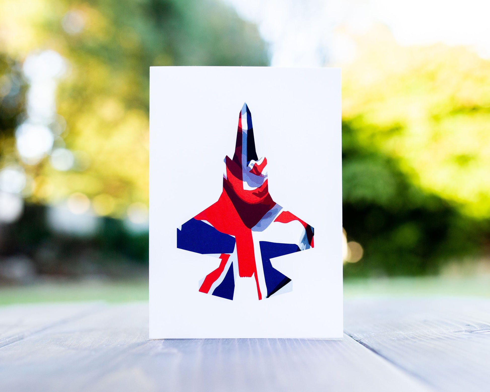 Union Flag F35B Greeting Card with Red Envelope