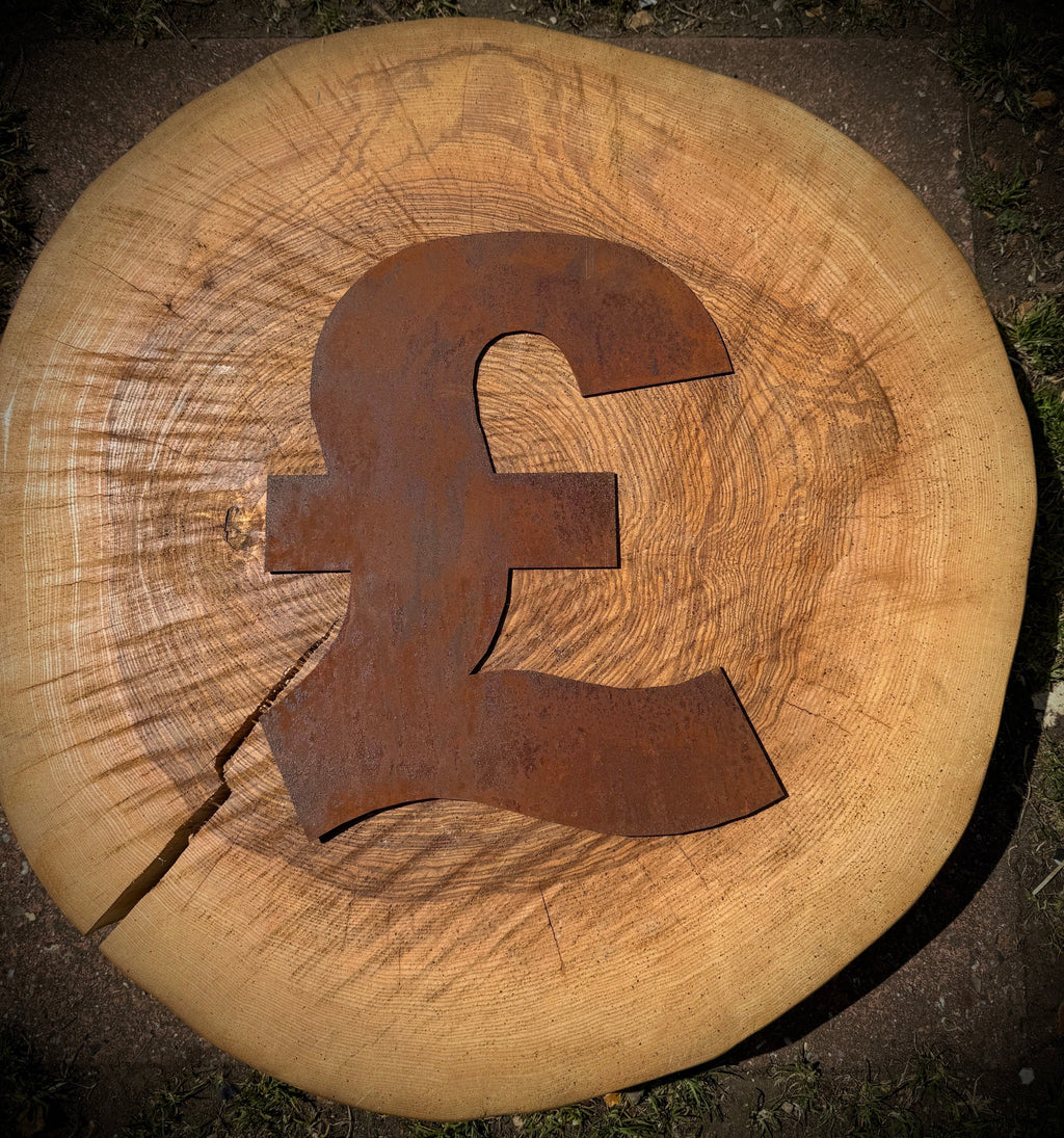 12" Rusty Fat Font Metal Letters A-Z 0-9.