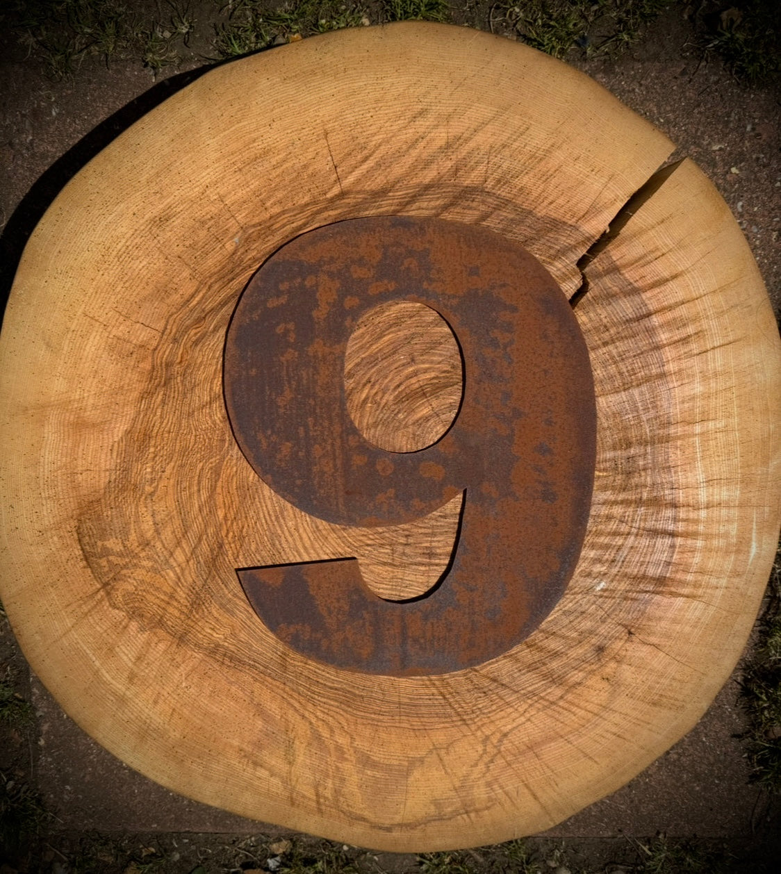 12" Rusty Fat Font Metal Letters A-Z 0-9.