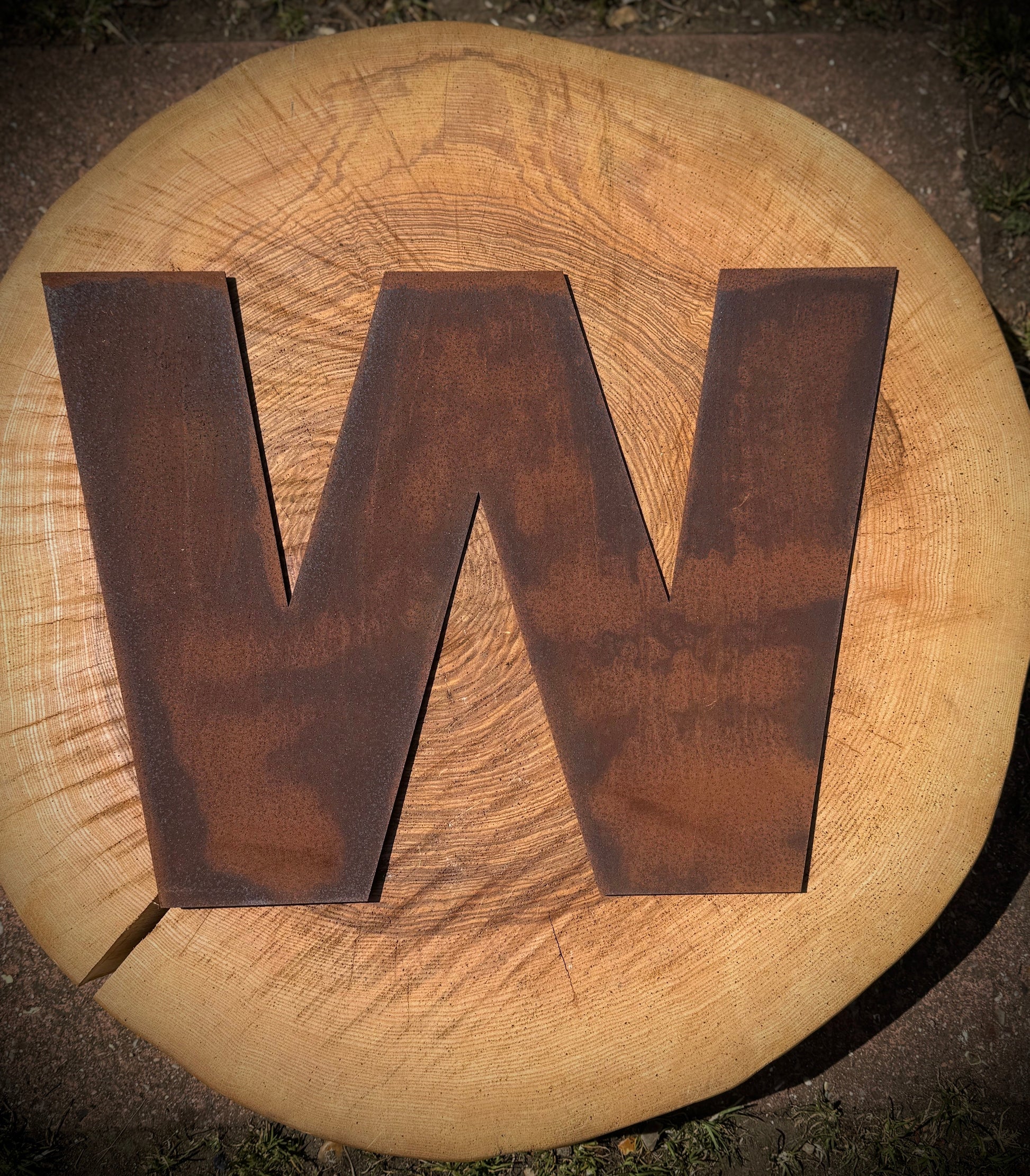 12" Rusty Fat Font Metal Letters A-Z 0-9.