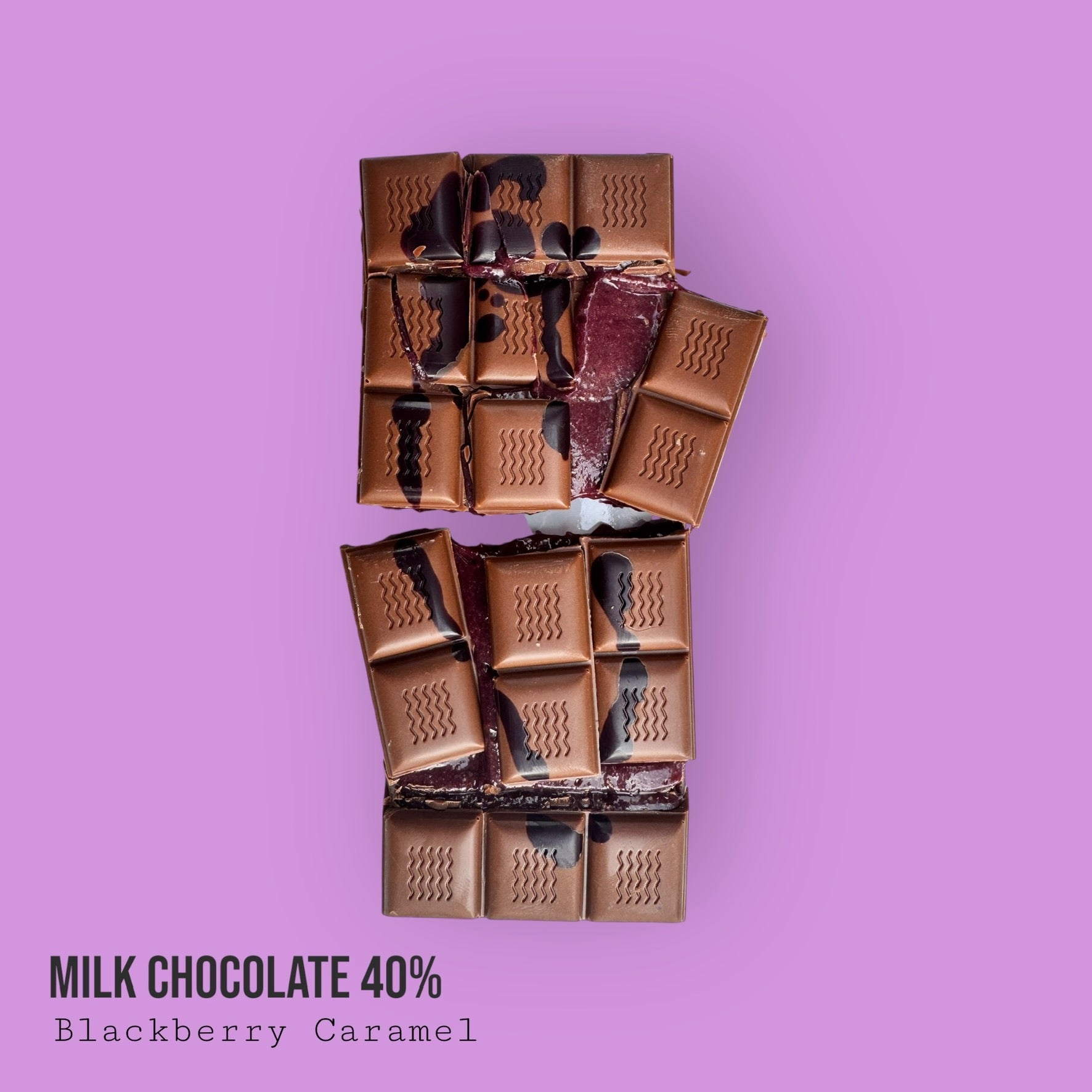 Milk 40% Blackberry Caramel Bar 110g