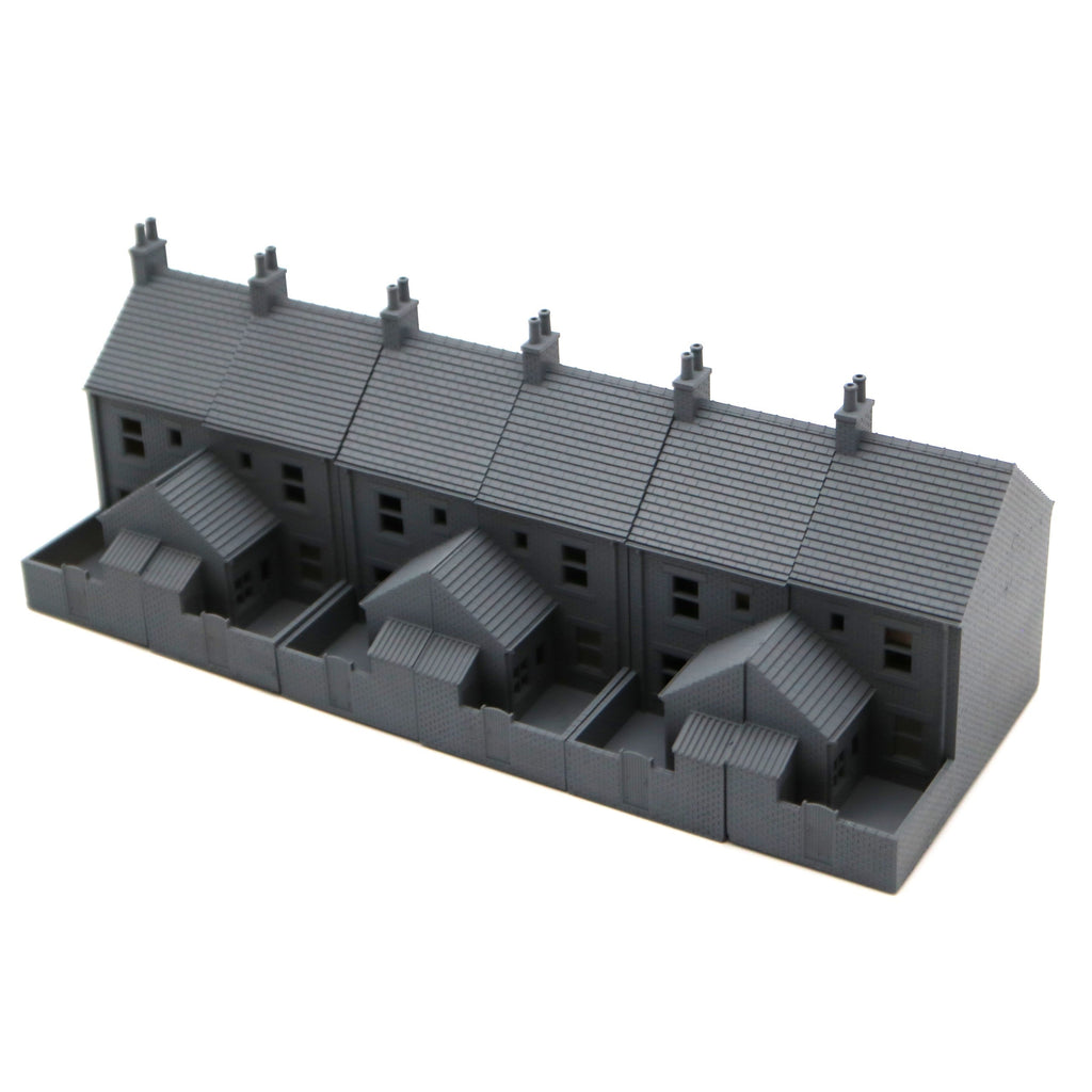 OO Scale Terrace House Collection - 6 Piece Detailed Model Pack