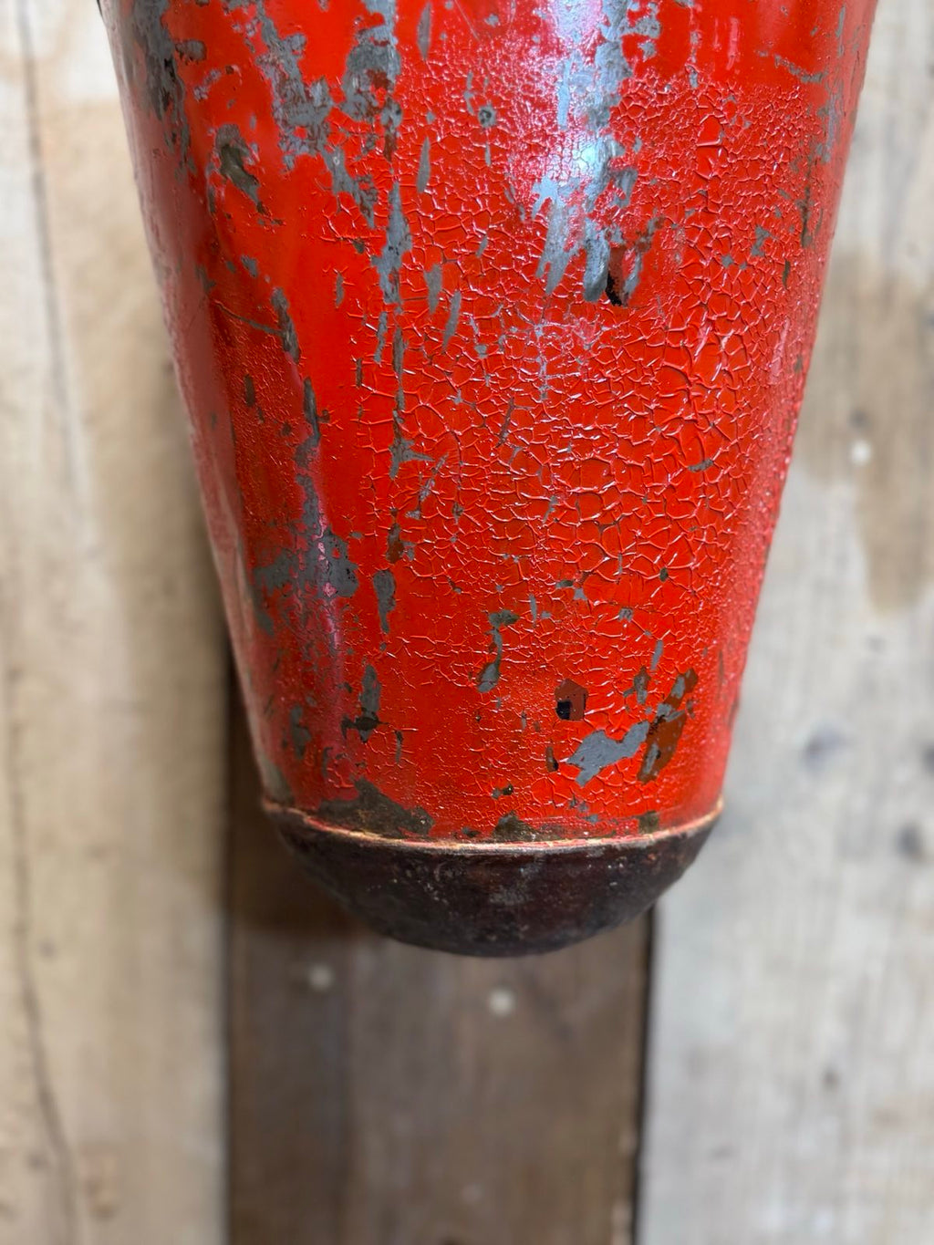 Vintage Galvanised Hanging Fire Bucket Hanging Basket / Plant Pot Planter Pail D