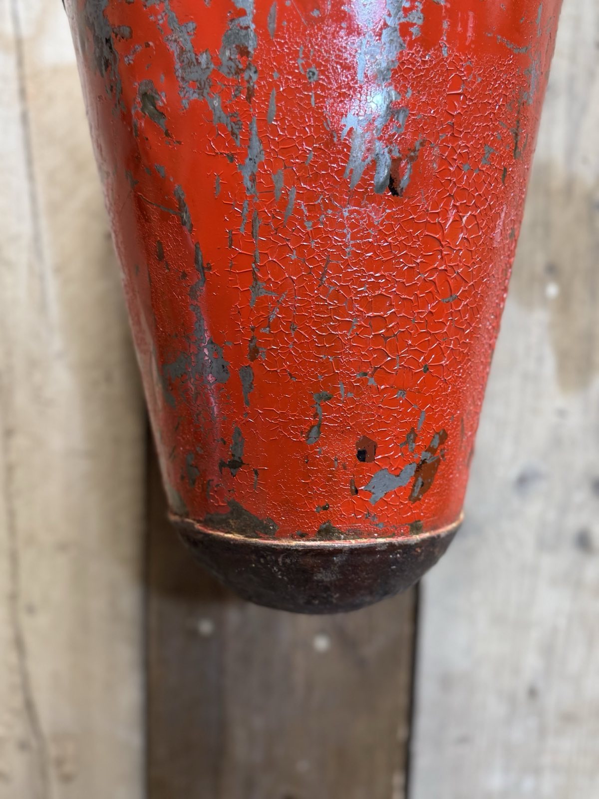 Vintage Galvanised Hanging Fire Bucket Hanging Basket / Plant Pot Planter Pail D