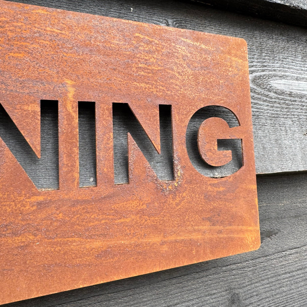 Rustic Metal #GINNING Sign