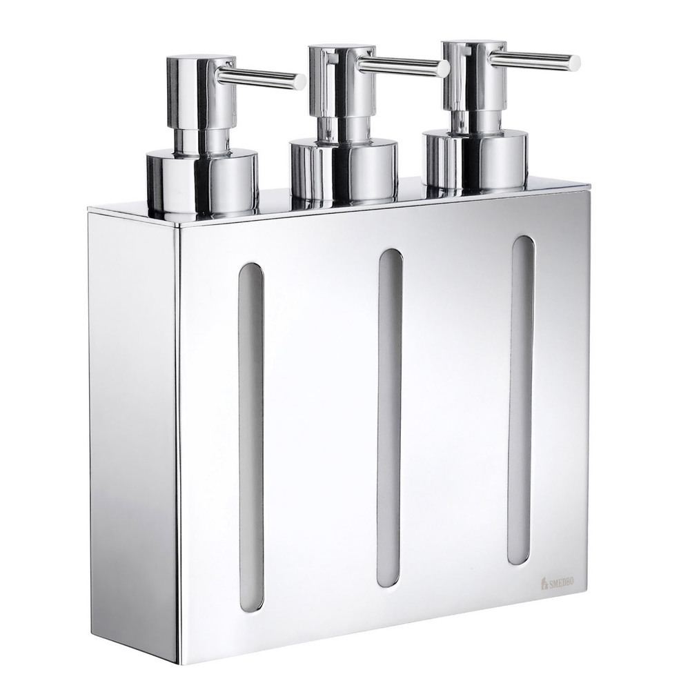 Polished Chrome Triple Wall Soap Dispenser