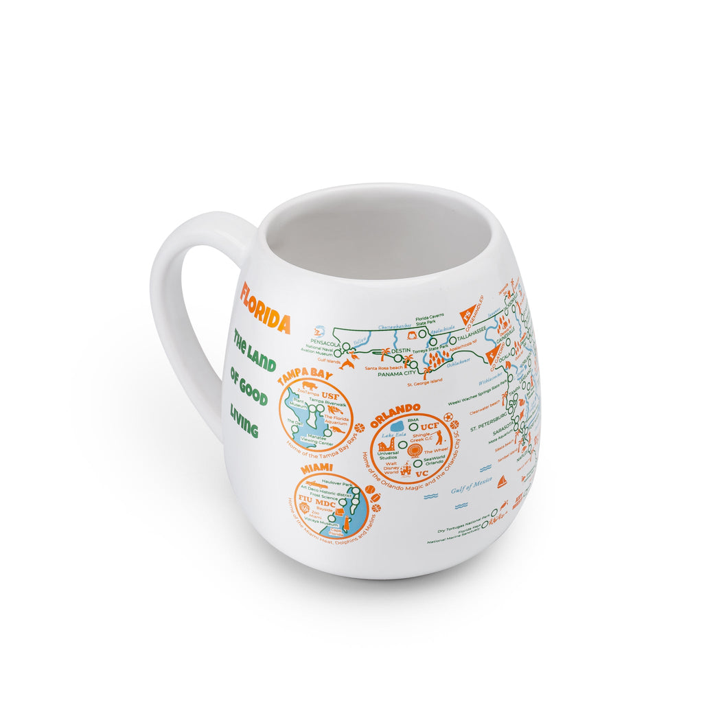 Florida Map Colour In Travel Mug