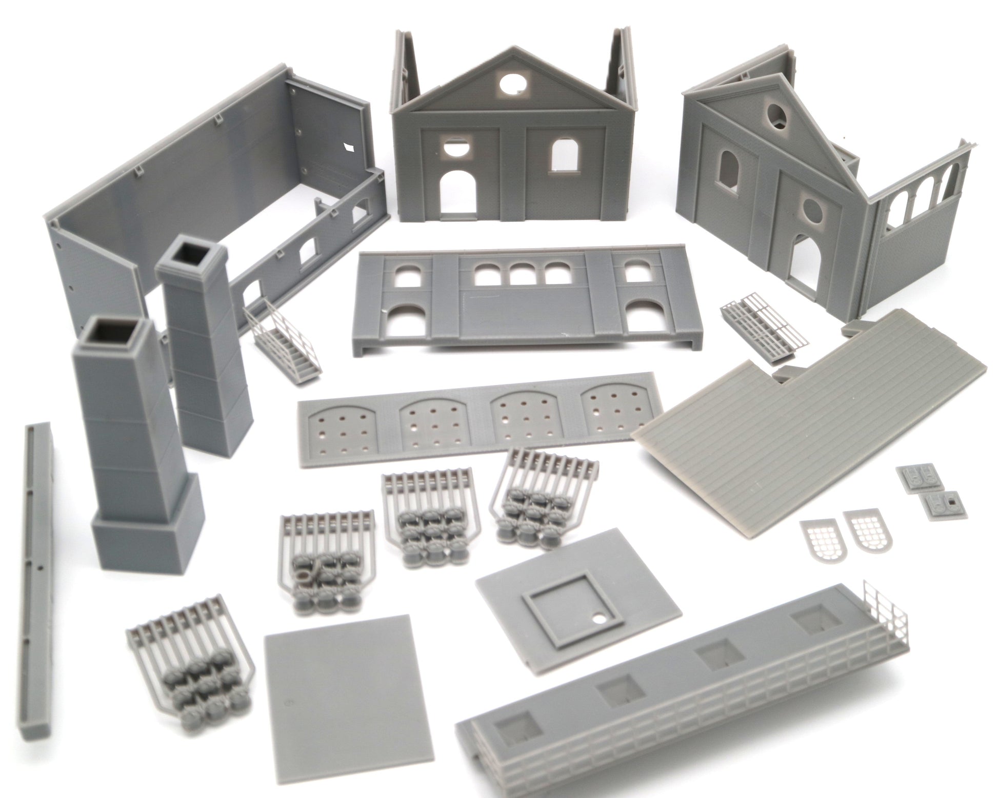 Detailed Coal Gas Retort House Model Kit TT120 3mm Scale