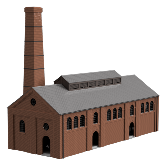 Detailed Coal Gas Retort House Model OO HO Scale