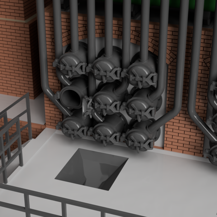 Detailed Coal Gas Retort House Model Kit TT120 3mm Scale