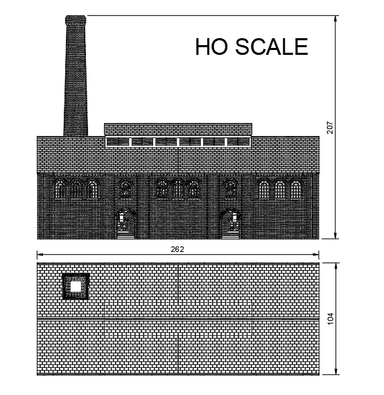 Detailed Coal Gas Retort House Model OO HO Scale