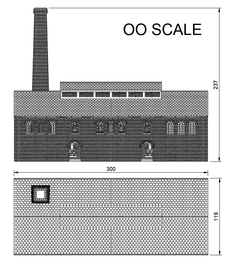 Detailed Coal Gas Retort House Model OO HO Scale