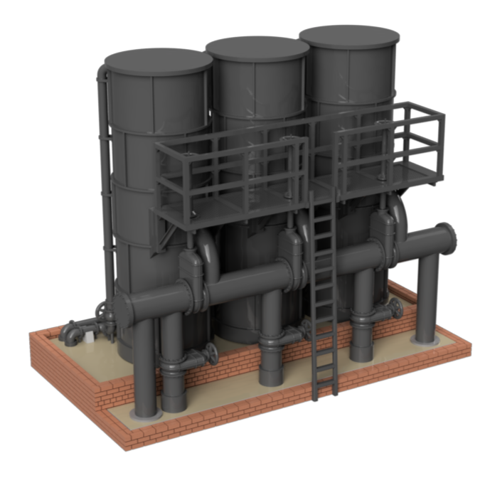 OO HO Scale Coal Gas Works Condenser Model Kit