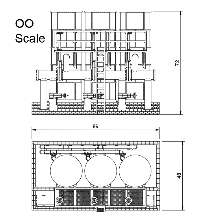 OO HO Scale Coal Gas Works Condenser Model Kit