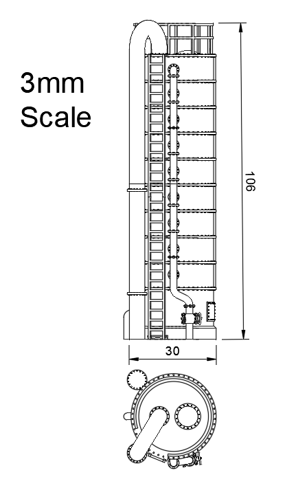 Coal Gas Scrubber Model Building Kit 3mm Scale
