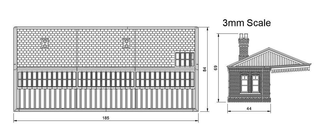 Lambourn Station Building Model TT120 3mm Scale