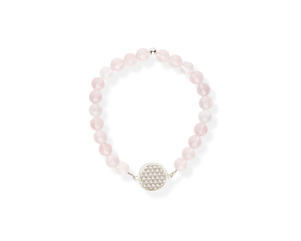 3D Printed Sacred Geometry Rose Quartz Bracelet – Ethical & Handmade by New Vintage by Kriss at brixbailey.com