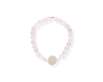 3D Printed Sacred Geometry Rose Quartz Bracelet – Ethical & Handmade by New Vintage by Kriss at brixbailey.com