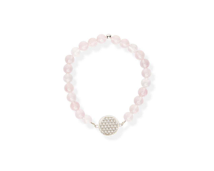 3D Printed Sacred Geometry Rose Quartz Bracelet – Ethical & Handmade by New Vintage by Kriss at brixbailey.com