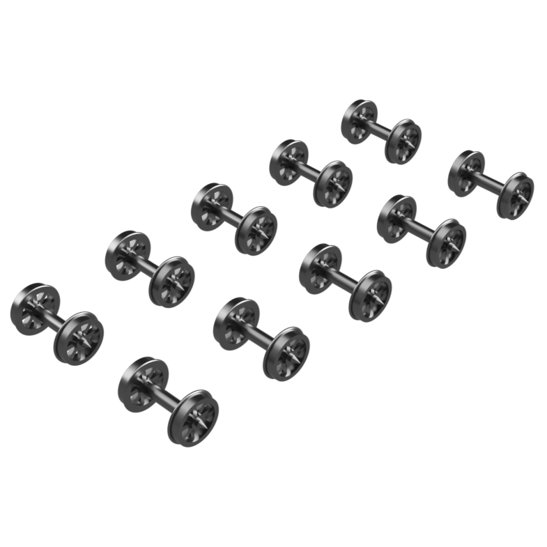 OO Gauge Wheel Set - 10 Pack 3D Printed Wheels for Model Railways