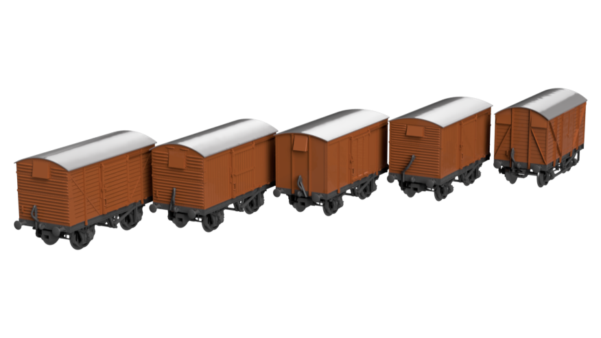 OO HO Scale 12 Ton Box Van Pack 5 Designs