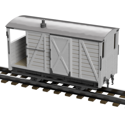 Brake Van OO9 Narrow Gauge Railway Model Kit