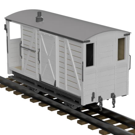 Brake Van OO9 Narrow Gauge Railway Model Kit