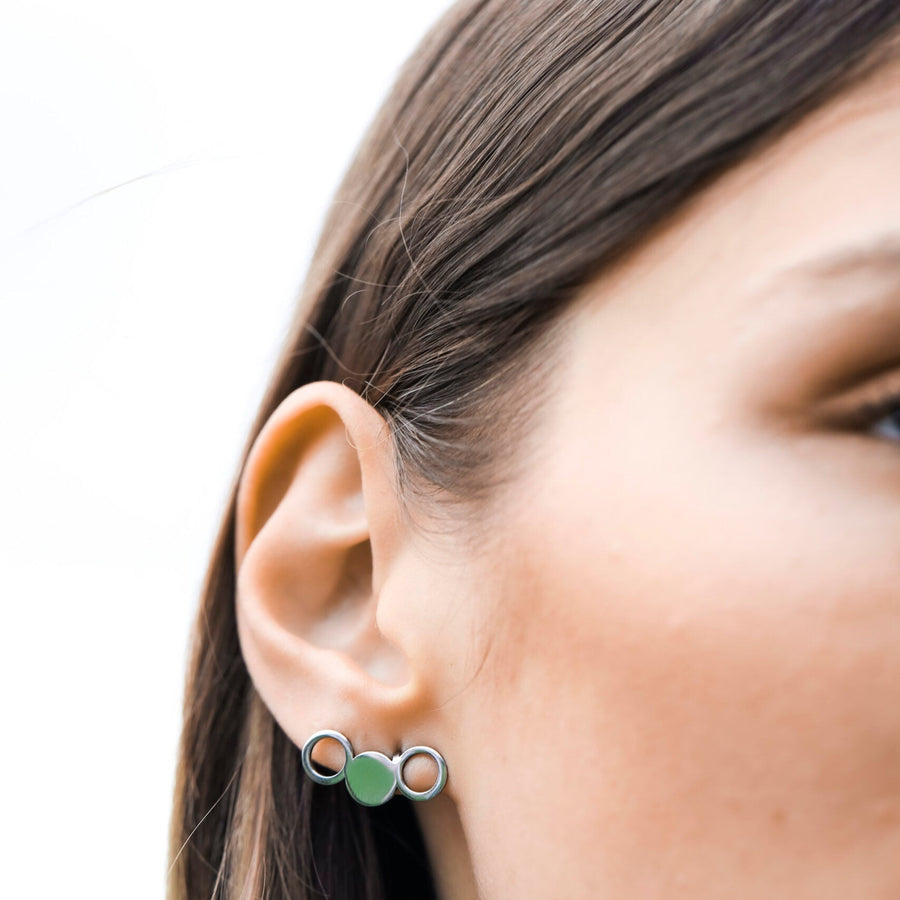 Scandinavian Style Upcycled Earrings – Durable & Hypoallergenic by Lentsius at www.brixbailey.com