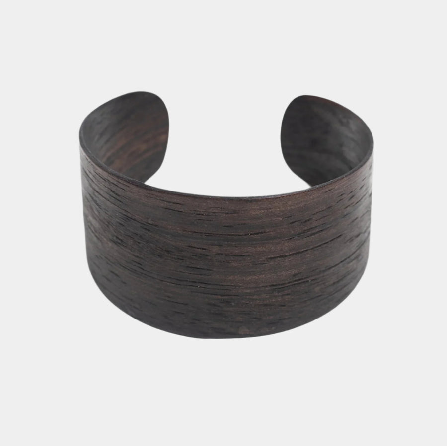 Lentsius Upcycled Ebony Veneer Bracelet – Sustainable & Stylish by Lentsius at www.brixbailey.com