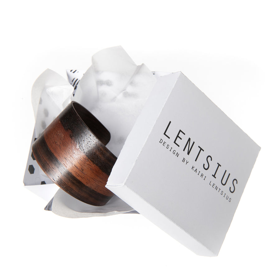 Lentsius Ebony Veneer Bracelet – Sustainable & Handmade by Lentsius at www.brixbailey.com