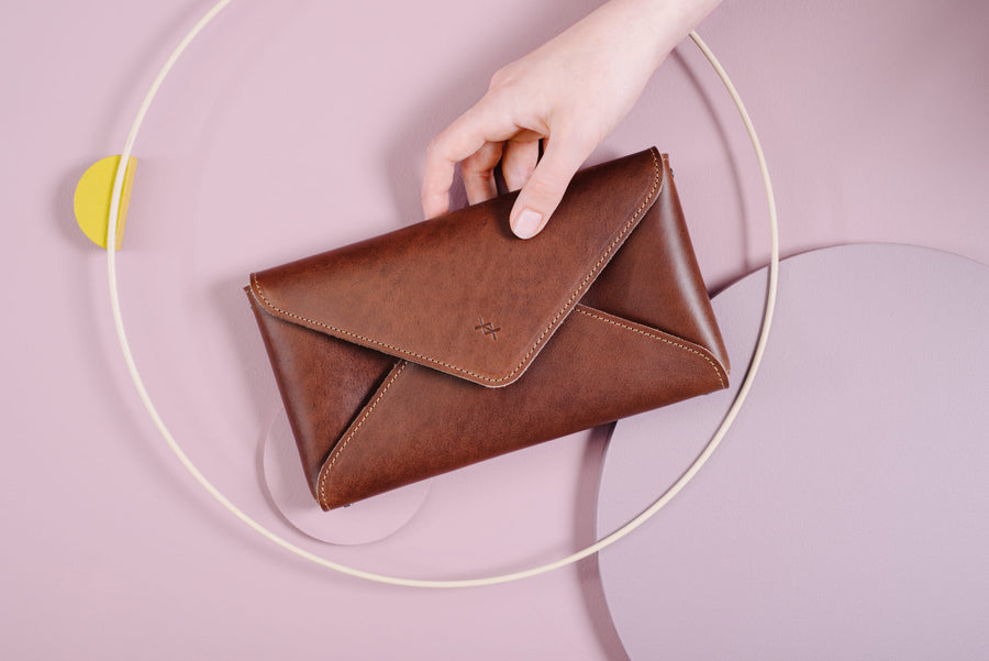 Minimalist Model Leather Clutch – Chic & Versatile Design by Craftory at brixbailey.com