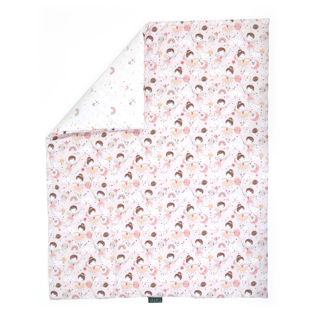 3 Piece Reversible Organic Cotton Cot Bed Set in Fairy