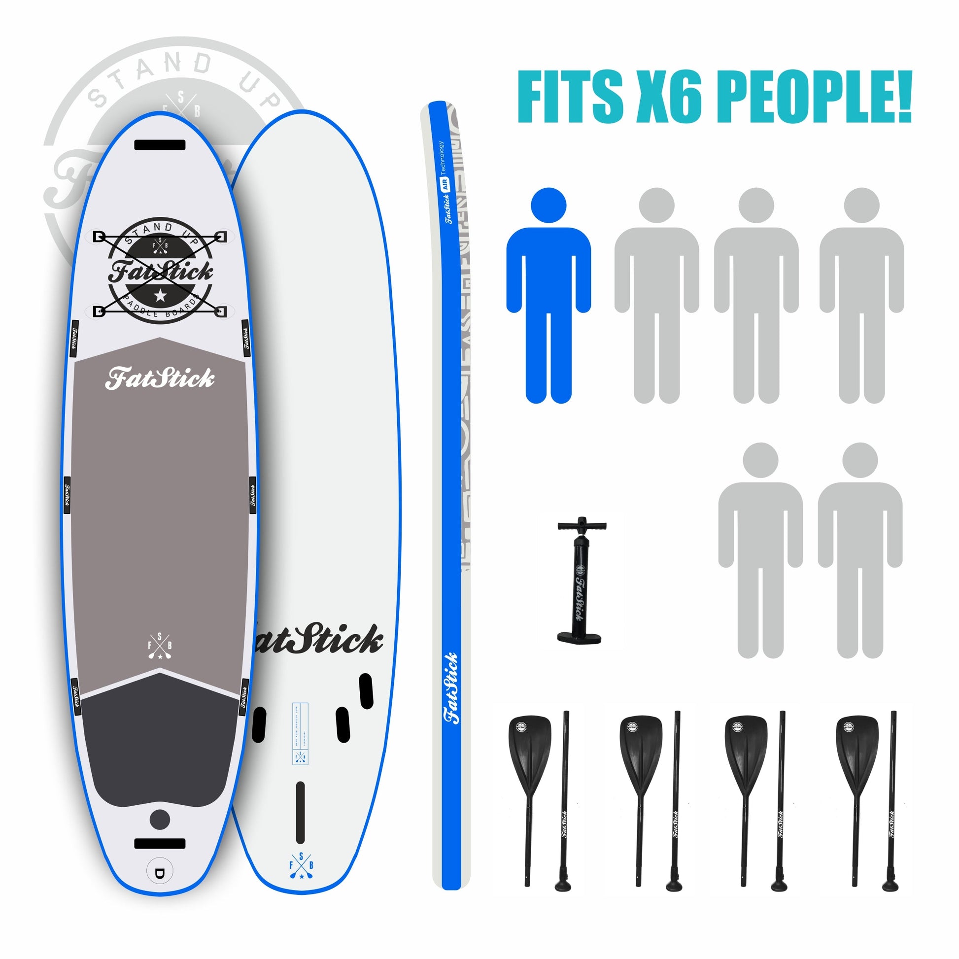 XL Giant Paddle Board Package with Paddles and Pump