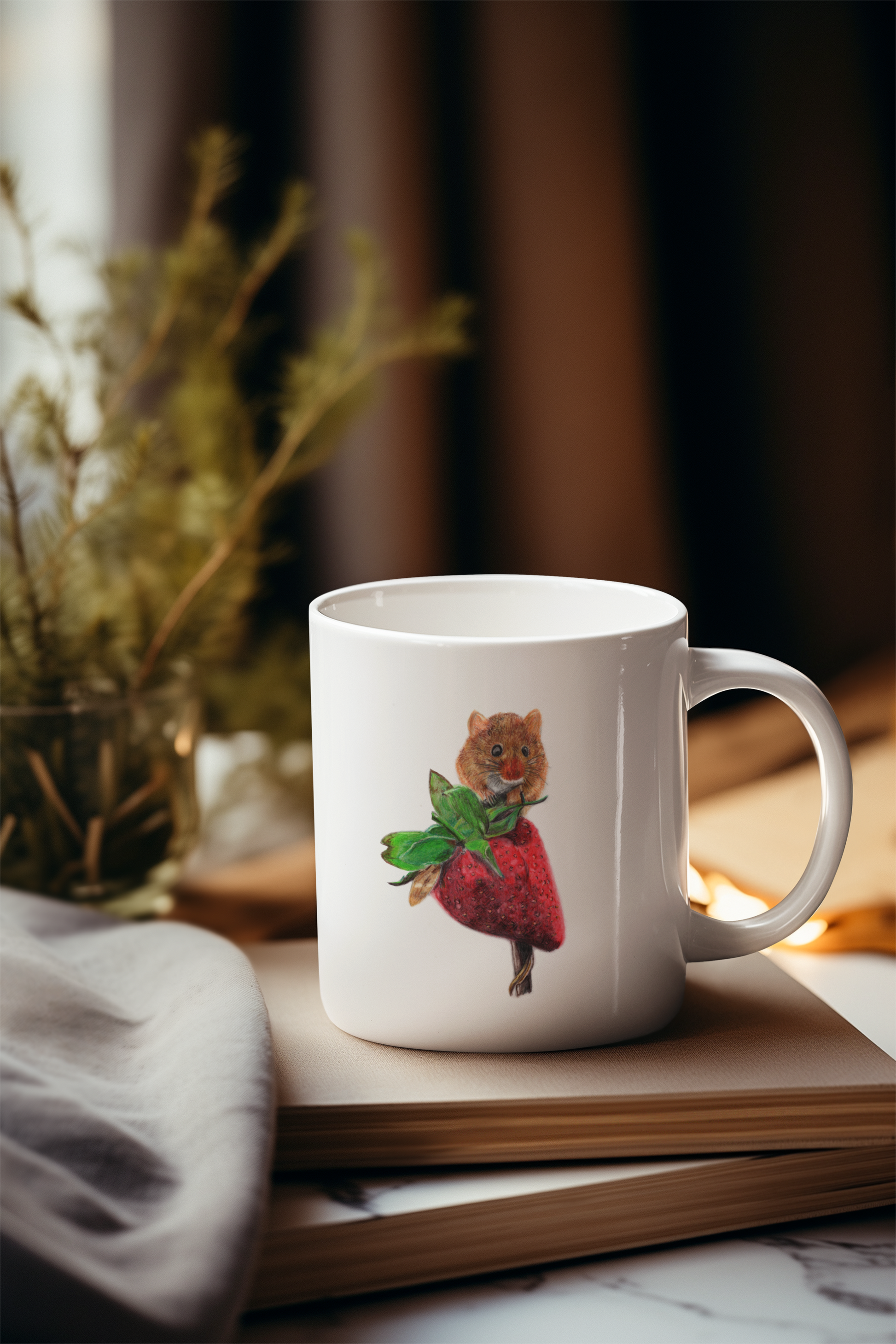Harvest Mouse Mug – 11oz Ceramic Wildlife Coffee Cup