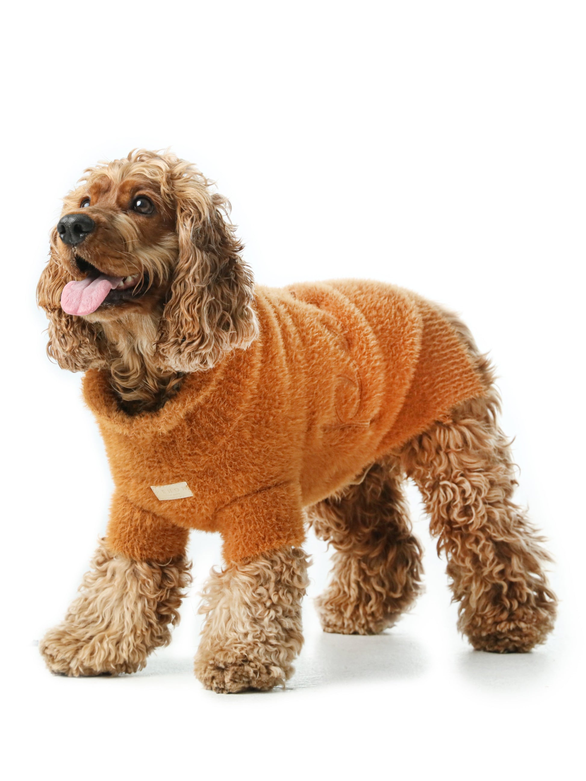 Fuzzy Orange Pet Sweater