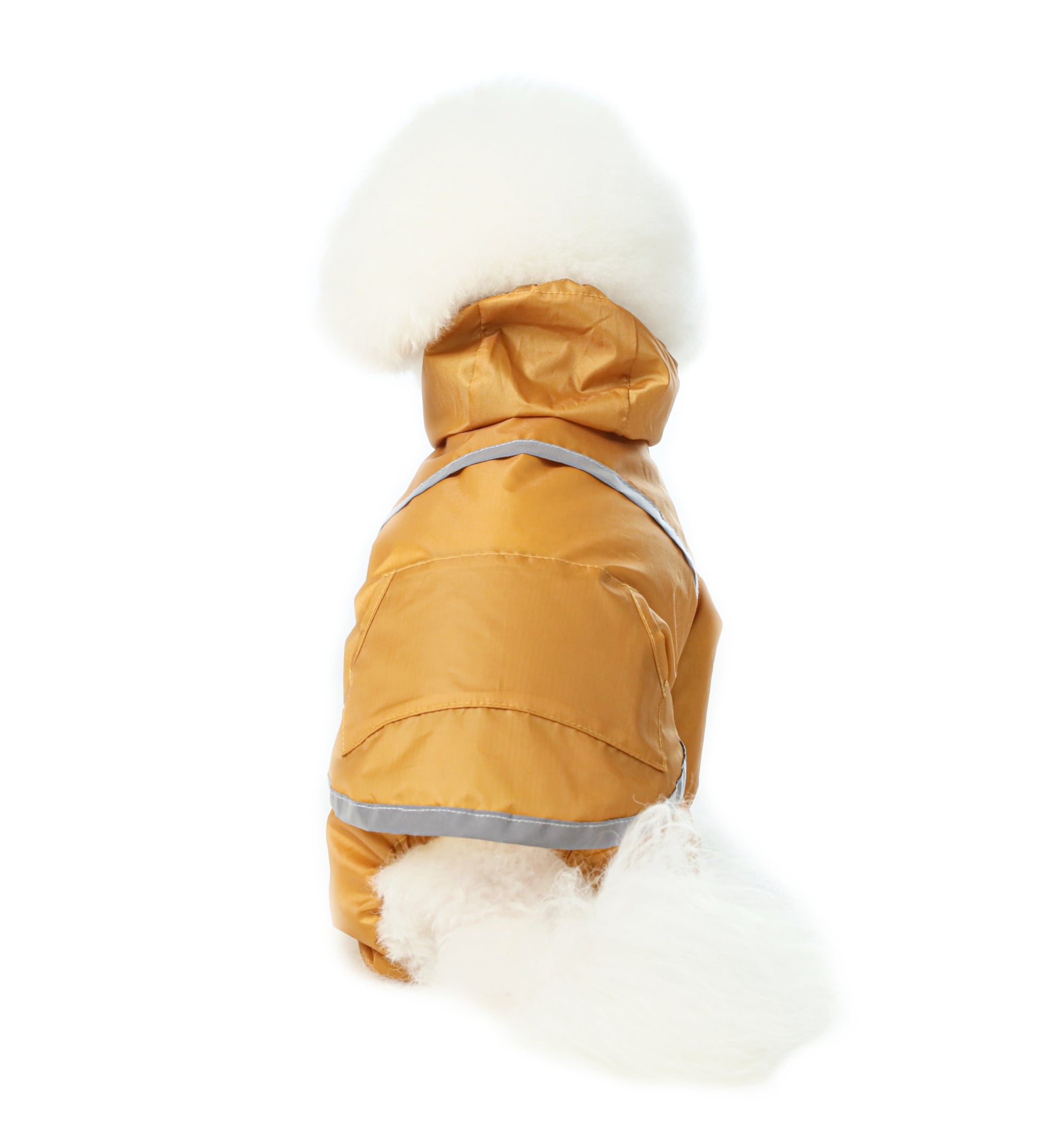 Ultralight Full Covered Hooded Waterproof Dog Jacket in Yellow