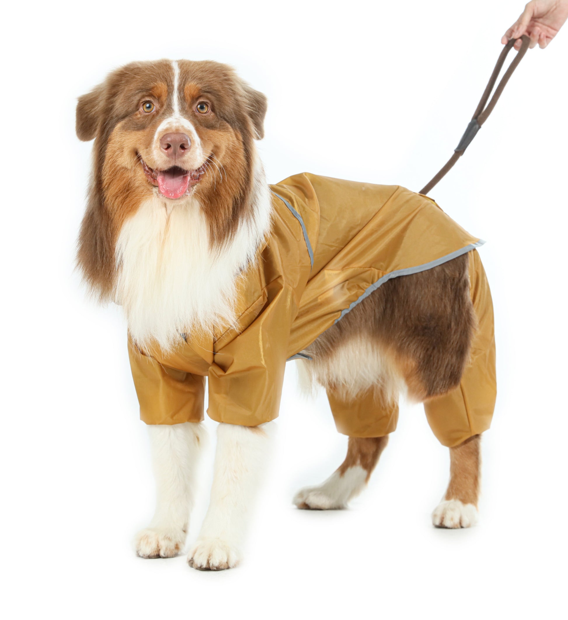 Ultralight Full Covered Hooded Waterproof Dog Jacket in Yellow